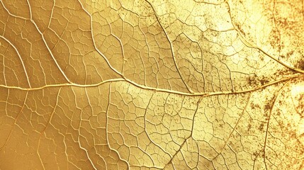 Fototapeta premium Illustration of a gold foil leaf texture