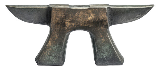 Heavy iron anvil used for blacksmithing work, cut out - stock png.