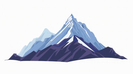Snowy Mountain Peak Illustration - Vector Graphic