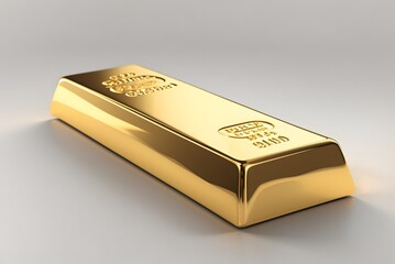 Close up Stacks of pure gold bar isolated on white background. Represent business and finance concept idea