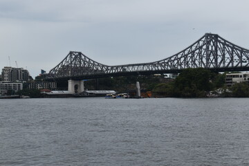 The big city skyline of Brisbane in Queensland, Australia