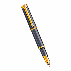 Vector Fountain writing pen for contract signing on a isolated white background (4)