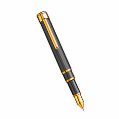 Vector Fountain writing pen for contract signing on a isolated white background (3)