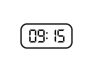 digital clock icon	