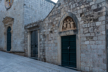 Street view of the medieval Old City of Dubrovnik, Croatia