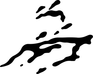 Black y2k shape retro trendy style. abstract shape, streetwear design elements .	