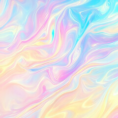 Obraz premium Abstract pastel wave design with flowing gradients of blue, pink, and yellow
