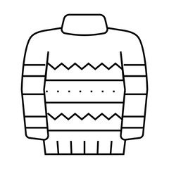sweater clothes line icon vector. sweater clothes sign. isolated contour symbol black illustration