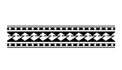 Polynesian hawaiian ethic pattern deoration.Polynesian tattoo band tribal design.