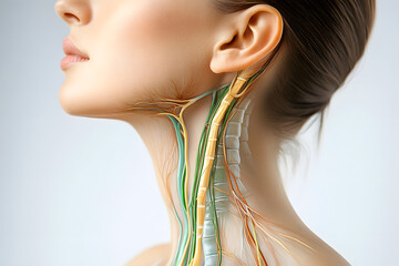 Illustration of the human lymphatic system