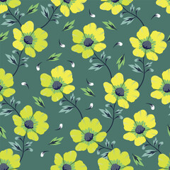 Seamless flowers pattern, floral print.