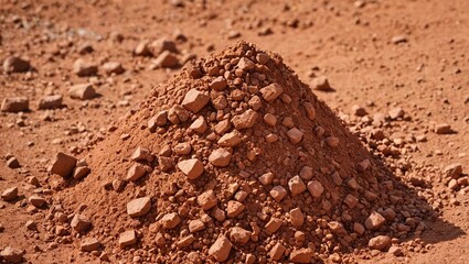Rustic Bauxite Ore Macro Shot Earthy Tones and Natural Texture