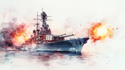 Naval Thunder on Pristine Canvas