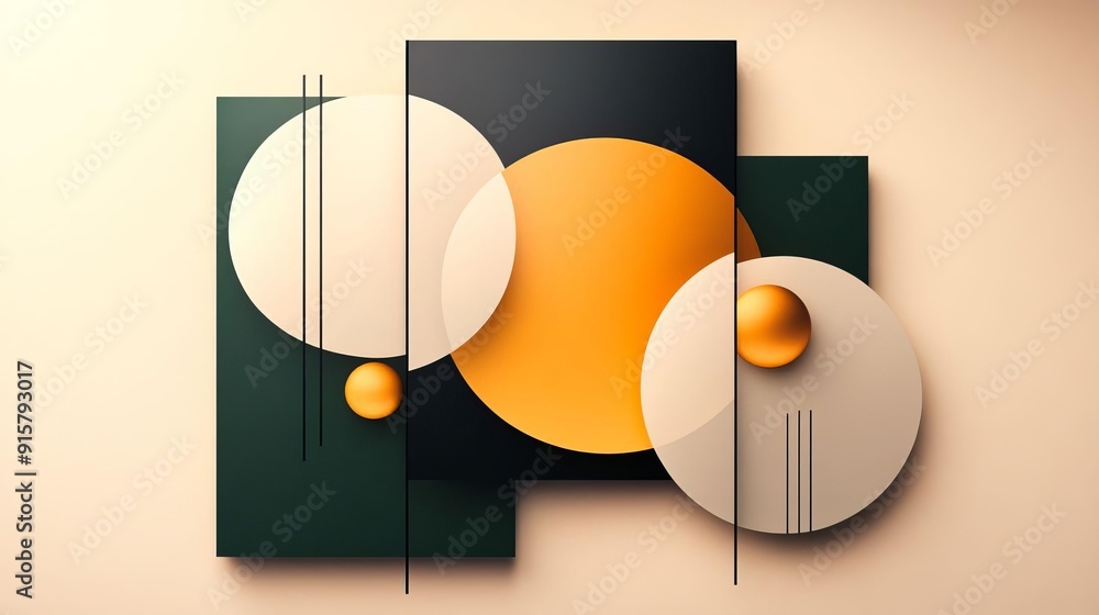 Aufkleber harmonious geometry a triptych of intricate designs uniting three panels in a cohesive background ae