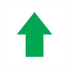 Green arrow icon silhouette vector illustration design on white background.