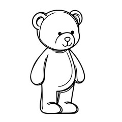 Outline teddy bear cartoon