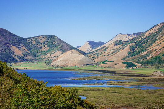 the valley of mount matese in autumn