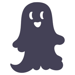 A friendly ghost with a smiling expression