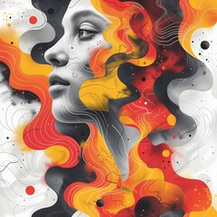 the girl with a flower