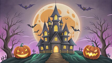 Fototapeta premium Halloween Celebration Background Design illustration