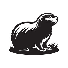 Prairie Dog silhouette vector illustration