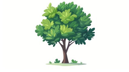 Green Tree Illustration: Nature Art Design