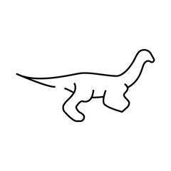 gallimimus dinosaur line icon vector. gallimimus dinosaur sign. isolated contour symbol black illustration