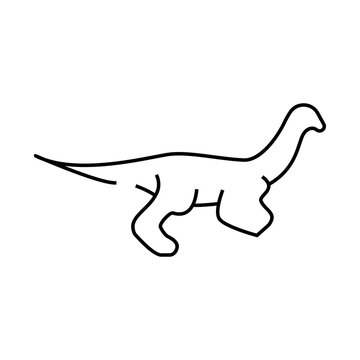 recommend clip art: gallimimus dinosaur line icon vector. gallimimus dinosaur sign. isolated contour symbol black illustration