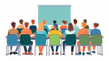 Group of People Attending a Presentation