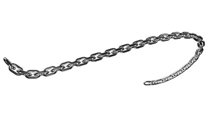 3d metal chain rendre with transparent background saved as PNG .
