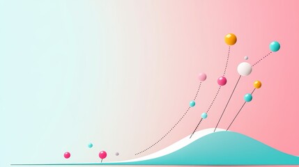 A visual representation of a company growth trajectory, depicted through a rising line graph with positive indicators.