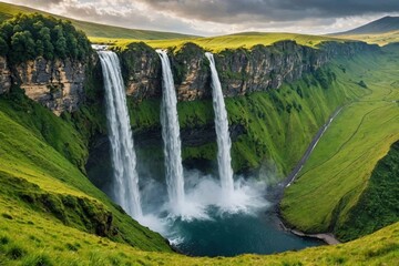 Stunning Waterfall on the hill
