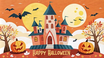 Halloween Celebration Background Design illustration