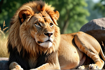 Fototapeta premium portrait of a lion