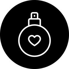 Perfume Vector Line White Circle Black