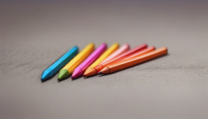 Naklejka premium illustrative and colorful illustration of crayons and pencils in bright colors on white paper