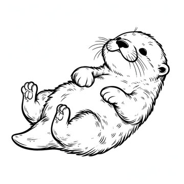 recommend clip art: Baby Otter Floating on Back 2024