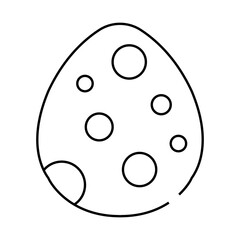 egg dinosaur line icon vector. egg dinosaur sign. isolated contour symbol black illustration