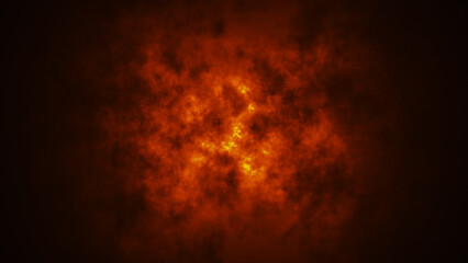 Abstract background of fiery clouds, texture of glowing orange-red smoke, burning background, glowing embers