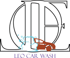 Car wash logo design illustration