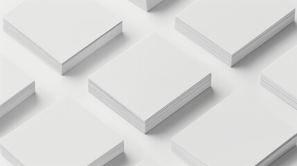 Fototapeta premium White Business Card Mockup: Minimal Branding Design