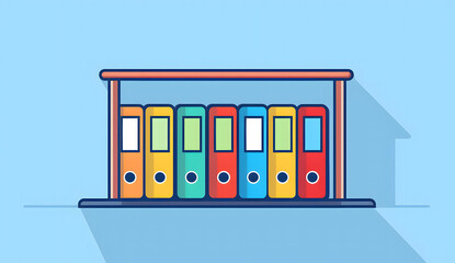 Efficient Document Organization, Illustrate the concept of efficient document management with an image featuring neatly arranged files and folders, design