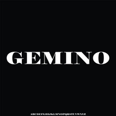 unique and elegant font vector type set