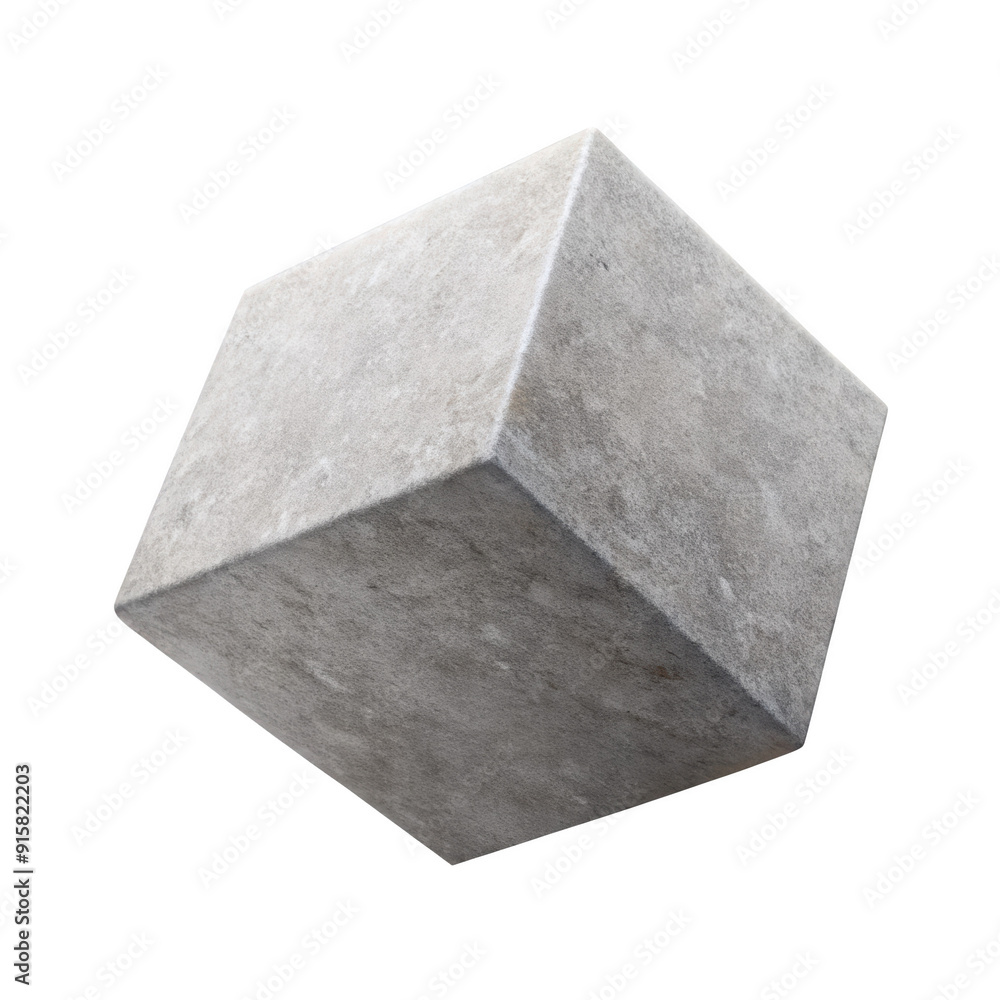 Poster textured stone cube with subtle color variations and a natural matte finish. ideal for use in archit