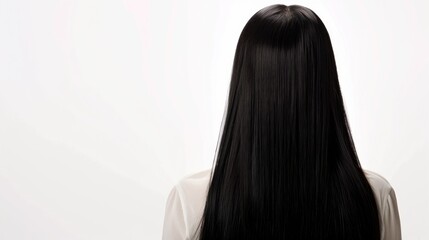 Naklejka premium Woman with Long Black Hair