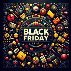 Black friday sale banner,card,poster design.