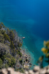 view over lake Traful in Patagonia mountains in Argentina one of siete lagos route