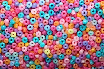 Fototapeta premium Candy Sprinkle Texture Background, Donut Rainbow Sprinkles Pattern, Sweet Color Glaze Banner