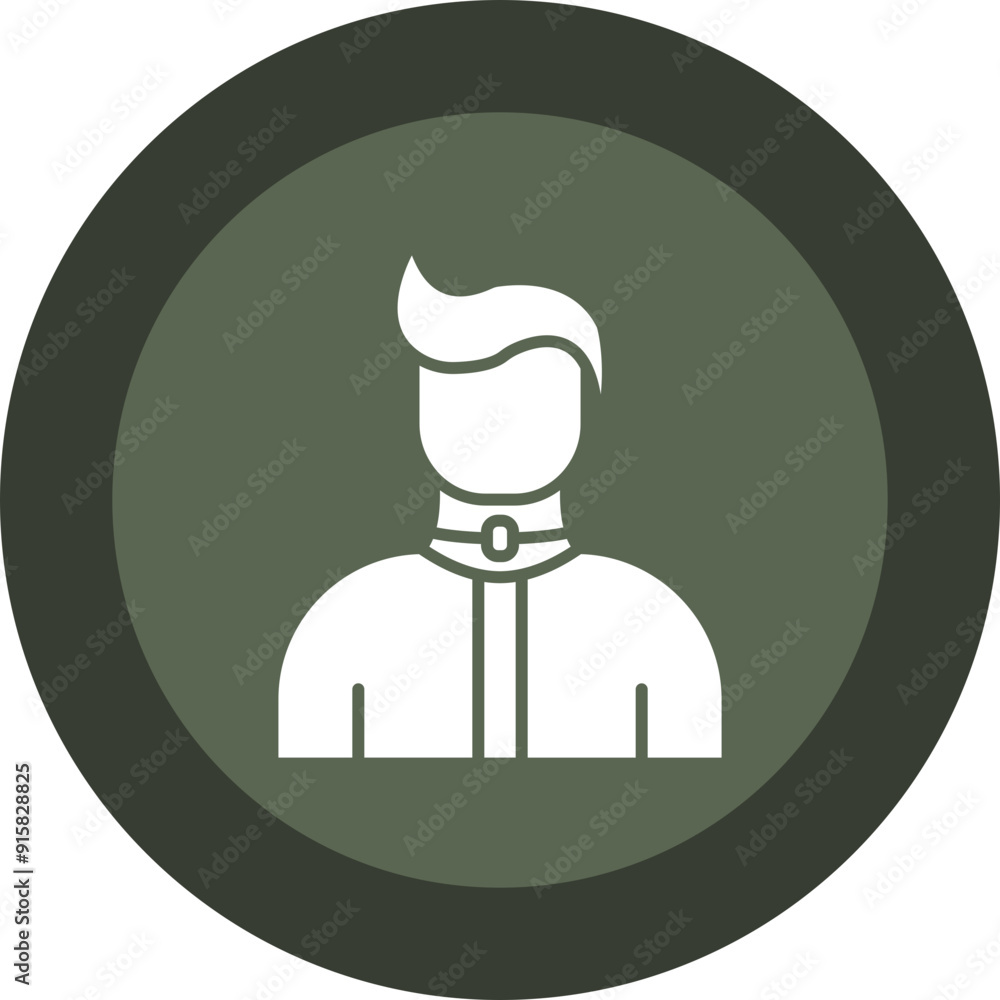 Poster broken neck glyph circle icon