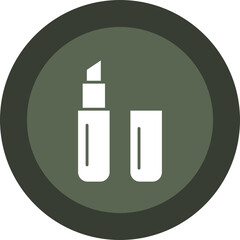 Lipstick Glyph Circle Icon